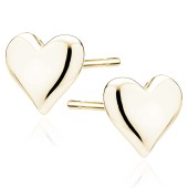 Cercei argint placati cu aur galben inimioare 8x7 mm DiAmanti Z2179EG8-DIA